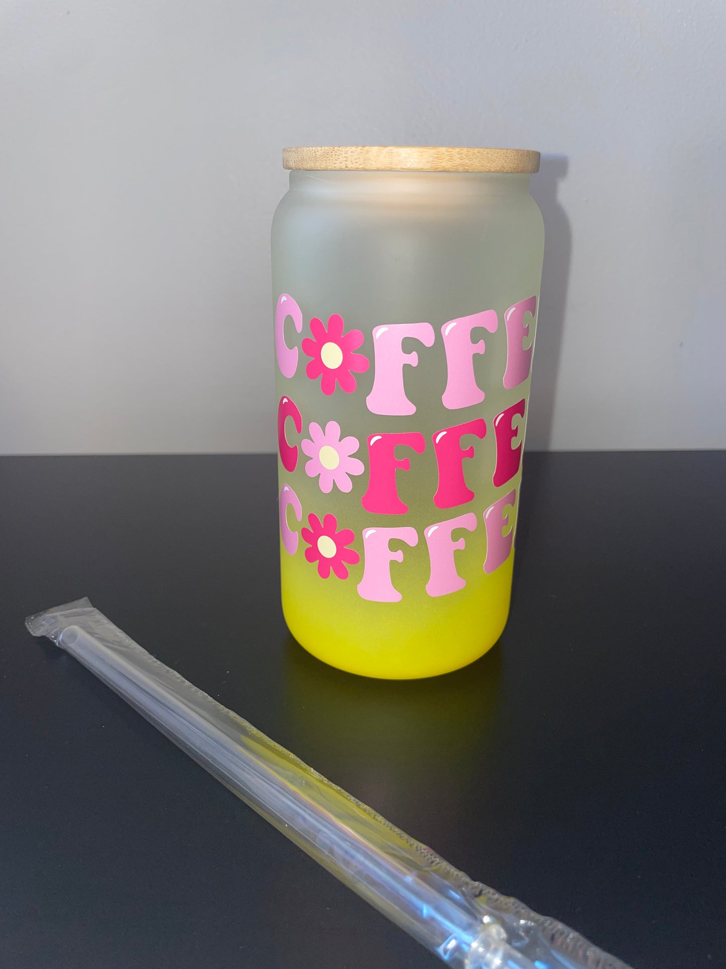 Coffee Flower Yellow Ombre Libbey