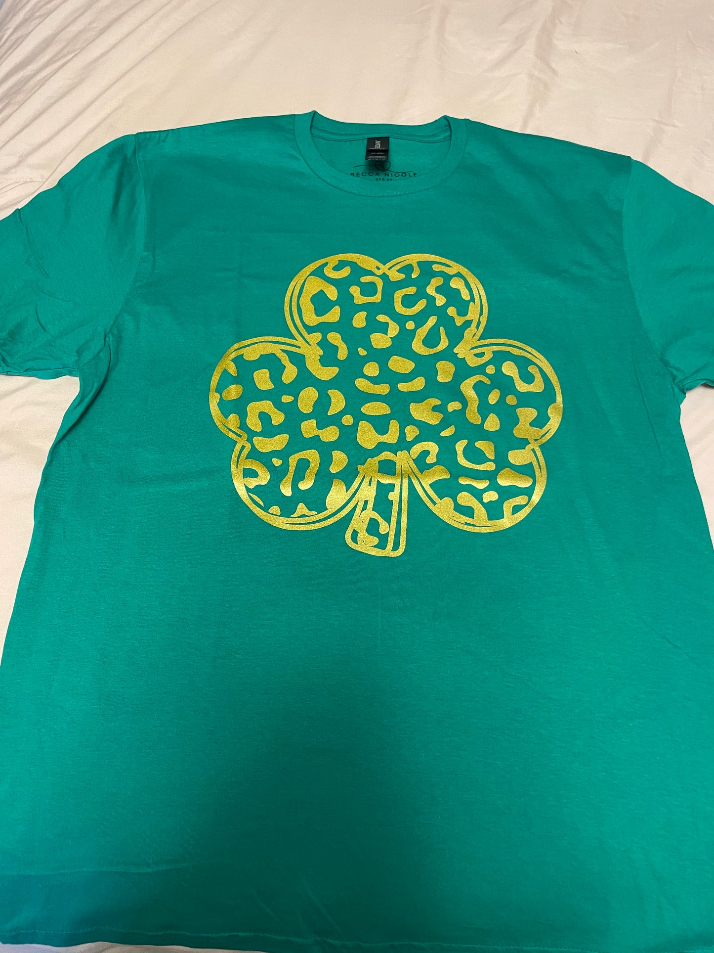 Leopard Shamrock Tee